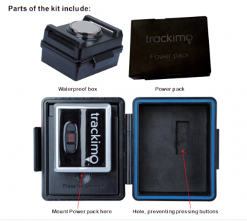 4G GPS + Power Pack + waterproof Box - Trackimo