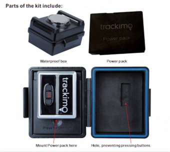 4G GPS tracker + Magnetic Waterproof Box + 3,500mAh power pack
