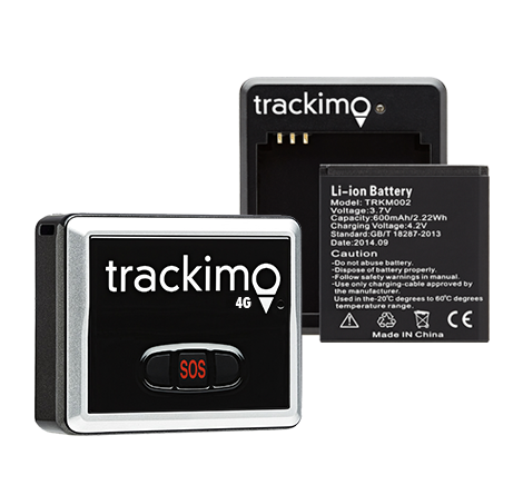 Trackimo 4G GPS Tracker + Battery + 1 Year LTE Service - Trackimo